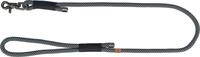 TRIXIE Hundeleine Soft Rope M&ndash;L, mit Snap Hook &ndash; 1,0 m/10 mm, schwarz/grau 