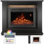 Juskys Elektrokamin 1000/2000 W mit Heizung, Kaminfeuer, Flammeneffekt,