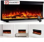 KAMINIO Elektrokamin LEA - Elektrischer 3-in-1 Kamin mit Panoramaview, Heizung,