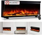 KAMINIO Elektrokamin LEA - Elektrischer 3-in-1 Kamin mit Panoramaview, Heizung,