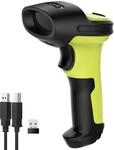 Inateck Barcode Scanner Wireless 2.4 GHz, 35 m Reichweite, Automatisches schnelles