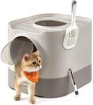 Feandrea Katzenklo, Katzentoilette XXL, mit Deckel, ausziehbares Tablett