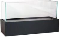 VIVANNO Deko-Windlicht Kerzenhalter rechteckig CANDELITO - Schwarz Matt 50x20x29
