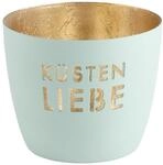 Giftcompany Madras Windlicht M K&uuml;stenliebe eisblau/Gold 8,5cm