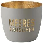 Giftcompany Madras, Windlicht, M, Motiv: Meeresrauschen, Flannel/Gold, H8,5,...