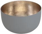 Gift Company Madras, Windlicht, S, cool Grey/Gold, H5cm, D8cm