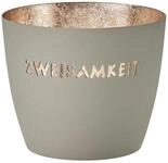 Gift Company [W0526] Madras, Windlicht, M, Motiv: Zweisamkeit, Flannel/Gold,...