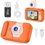 ARNSSIEN Digitalkamera f&uuml;r Kinderkamera,180&deg;FlipKinderkamera mit 2,4" IPS | 1080P