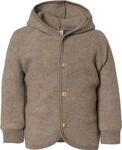 ENGEL Baby Jacke mit Kapuze Wollfleece, 62-68/62/68, walnuss Melange
