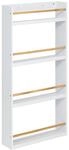 Kinderb&uuml;cherregal mit 4 Regalb&ouml;den - wei&szlig; H. 118 cm - Wei&szlig; - Atmosphera...