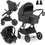 hauck Vision X 3in1 Kinderwagen Set mit Babyschale - Melange Black 