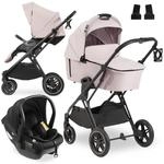 hauck Vision X 3in1 Kinderwagen Set mit Babyschale - Melange Beige 