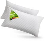 Juskys Kopfkissen 2er Set 40x80 cm &ndash; Memory Foam Kissen mit atmungsaktiver...