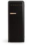 CREATE / RETRO FRIDGE 150 WOOD/K&uuml;hlschrank mit Gefrierfach 281L in Schwarz, Griff