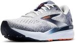 Brooks Herren Ghost 16 Laufschuhe Neutralschuh White/Peacoat/Orange - Grau 40