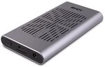Lindy USB 3.2 Gen 2x2 Dual M.2 NVMe SSD Geh&auml;use mit Klonfunktion