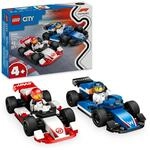 LEGO City F1 Williams Racing und Haas F1 Rennautos - Formel 1 Spielzeug mit baubaren