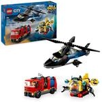LEGO City Kombinationsset mit Hubschrauber, L&ouml;schauto und U-Boot und 3...
