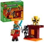 LEGO Minecraft Das Lava-Duell im Nether - Interaktives Spielzeug mit Alex Figur,