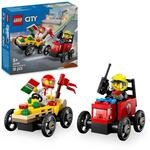 LEGO City Pizzalieferwagen vs. L&ouml;schauto - Seifenkisten Spielzeug f&uuml;r...