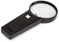 Velleman Handlupe, mit LED, 2.0X/4.0X, schwarz