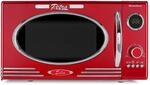 Salco Mikrowelle 2 in 1 &ndash; Retro-Style mit Grillfunktion - 23 l Garraum,
