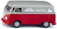 Siku 2362, VW T1 Transporter, 1:50, Metall/Kunststoff, Rot/Grau, Spielzeug-Auto,