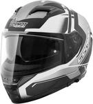 Germot GM 350 Integralhelm matt schwarz grau wei&szlig; ECE 22.06 mit Sonnenblende, M