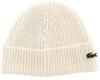 Lacoste Unisex Strickm&uuml;tze Beanie M&uuml;tze (1 St&uuml;ck), Mehl, Einheitsgre