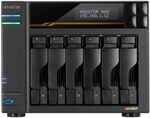 Asustor Lockerstor 6 Gen3 AS6806T 6 Bay NAS Netzwerkspeicher, AMD Ryzen Quad-Core 2.3