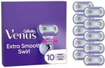 Gillette Venus Extra Smooth Swirl Rasierklingen Damen, 10 Original Ersatzklingen f&uuml;r
