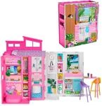 Barbie-Puppenhaus Spielset, Ferienhaus mit 4 Spielbereichen, darunter K&uuml;che,
