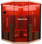 Dewello&reg; Infrarotkabine Infrarotsauna KENORA 140x140 f&uuml;r 2-3 Personen aus