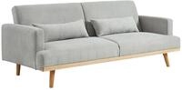 Vente-unique - Schlafsofa 3 Esme - Polyester - hellgrau