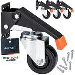 HMF 6750 Schwerlastrollen absenkbar f&uuml;r Werkbank | 4 St&uuml;ck | 76 mm | bis 400...