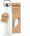 Bambaw Trinkflasche Edelstahl 750ml, Wei&szlig;e Sportflasche, Nicht isolierte