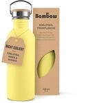 Bambaw Trinkflasche Edelstahl 750ml, Nicht-isolierte Gelbe Trinkflaschen,