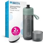 BRITA Sport Wasserfilter Flasche Model Active dunkelgr&uuml;n (600ml) inkl. 2 MicroDisc