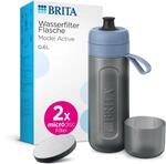 BRITA Sport Wasserfilter Flasche Model Active dunkelblau (600ml) inkl. 2 MicroDisc