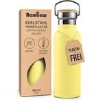 Bambaw Edelstahl Trinkflasche Isoliert 500ml, Thermosflasche 500ml aus Metall, Mit
