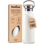 Bambaw Trinkflasche Edelstahl 500ml, Fahrrad Trinkflasche Isoliert, Thermosflasche