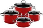 Silit Elegance Line Topfset Induktion 4-teilig, Kochtopf Set mit Glasdeckel, Silargan