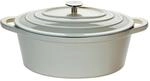 CHEF CUISINE Br&auml;ter Gusseisen mit Deckel, Oval gro&szlig;, 6,7 L,...