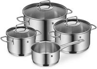WMF Astoria Kochgeschirr-Set, 4-teilig, hohe Kocht&ouml;pfe mit Deckel (16/24 cm),