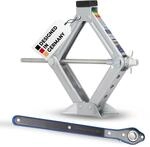 alca&reg; Scherenwagenheber mit Ratsche &ndash; 1,5t Tragkraft, 360&deg; drehbarer Sattel,