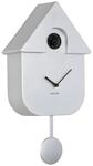 Karlsson Kuckucksuhr Modern Cuckoo Metallic - Silber - 21.5x8.5x41cm | Rechteck...