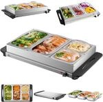 Buffetw&auml;rmer | Warmhalteplatte | Speisew&auml;rmer | 300 Watt | 4 Speisebeh&auml;lter 