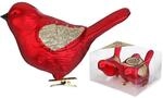 Inge-glas Christbaumschmuck V&ouml;gel auf Clip 9cm Kunststoff 3er Set - Gro&szlig;e