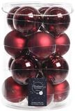 Kastanienbraune Glaskugeln-Set 16 St&uuml;ck, 8 cm, matt & gl&auml;nzend, edle Weihnachtsdeko