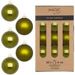 Weihnachtskugeln Glas 6cm 30 St&uuml;ck - matt & gl&auml;nzend - Christbaumkugeln